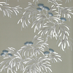Обои ручная роспись Silk Tree Special Colourway on Pale Grey dyed silk варинант исполнения - 2 | Loft Concept в Костроме