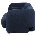 Дизайнерский двухместный диван с мягкими спинкой и подлокотниками синий Madelaine Sofa Blue варинант исполнения - 6 | Loft Concept в Костроме