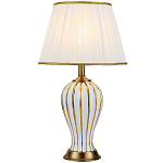 Настольная лампа с абажуром Celestina White Gold Lampshade Table Lamp варинант исполнения - 1 | Loft Concept в Костроме