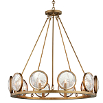 Люстра круглая с прозрачными рельефными плафонами Crystal Prism варинант исполнения - 1 | Loft Concept в Костроме