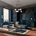 Люстра светодиодная с 6-ю сферическими стеклянными плафонами Splatter варинант исполнения - 5 | Loft Concept в Костроме