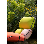 Дизайнерское разноцветное кресло на металлическом каркасе с подставкой для ног Poltronova Plasma Armchair варинант исполнения - 8 | Loft Concept в Костроме