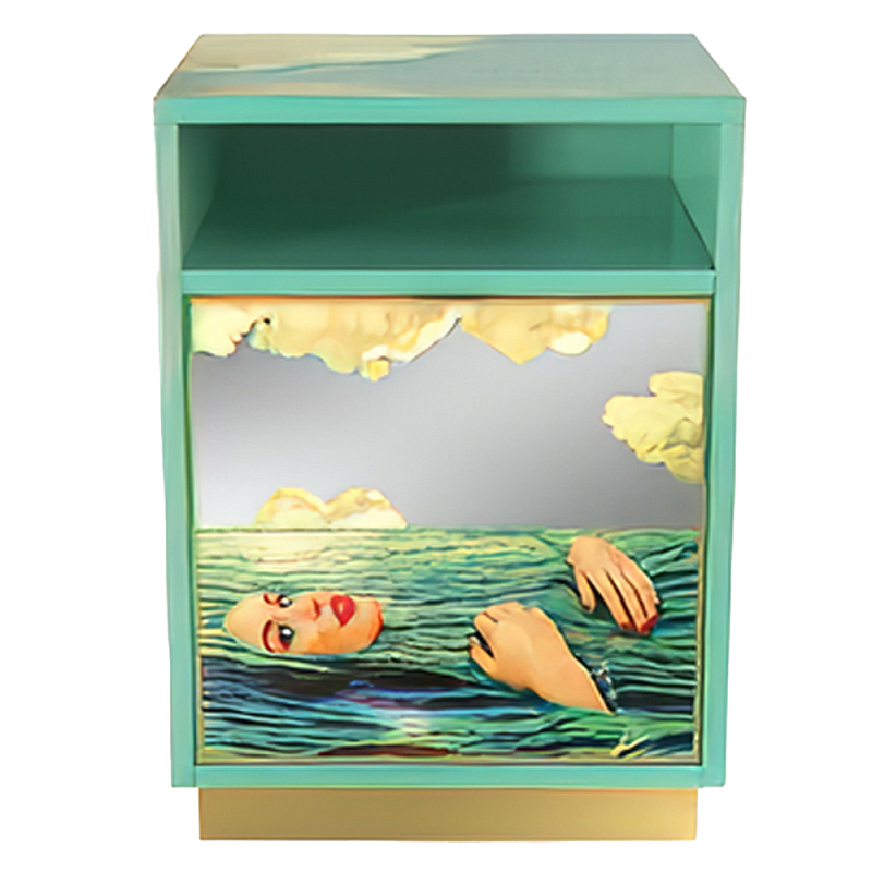 Прикроватная тумба Seletti Seagirl Голубой Золотой Прикроватная тумба Seletti Seagirl Голубой Золотой в Костроме | Loft Concept