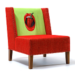 FUN Armchair "Chili Pepper" Red Дизайнерское кресло с цветным принтом варинант исполнения - 2 | Loft Concept в Костроме