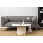 Кофейный столик с круглой столешницей на белом мраморном основании Original Foundation варинант исполнения - 2 | Loft Concept в Костроме