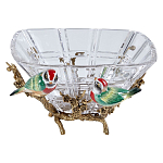 Чаша квадратная из прозрачного стекла с фигурками разноцветных птиц Eden Garden варинант исполнения - 1 | Loft Concept в Костроме