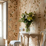 Обои ручная роспись Gustavian Tree of Life Special Colourway on Edo custom white painted silk варинант исполнения - 1 | Loft Concept в Костроме