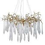 Люстра подвесная с прозрачными подвесками в форме капель Droplet Chandelier варинант исполнения - 1 | Loft Concept в Костроме