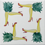 Плитка дизайнерская с рисунком Пина Колада варинант исполнения - 2 | Loft Concept в Костроме