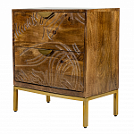 Прикроватная тумба с фактурным фасадом Termite варинант исполнения - 3 | Loft Concept в Костроме