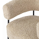 Кресло полукруглое мягкое с буклированной обивкой Armchair with Boucle Upholstery варинант исполнения - 2 | Loft Concept в Костроме