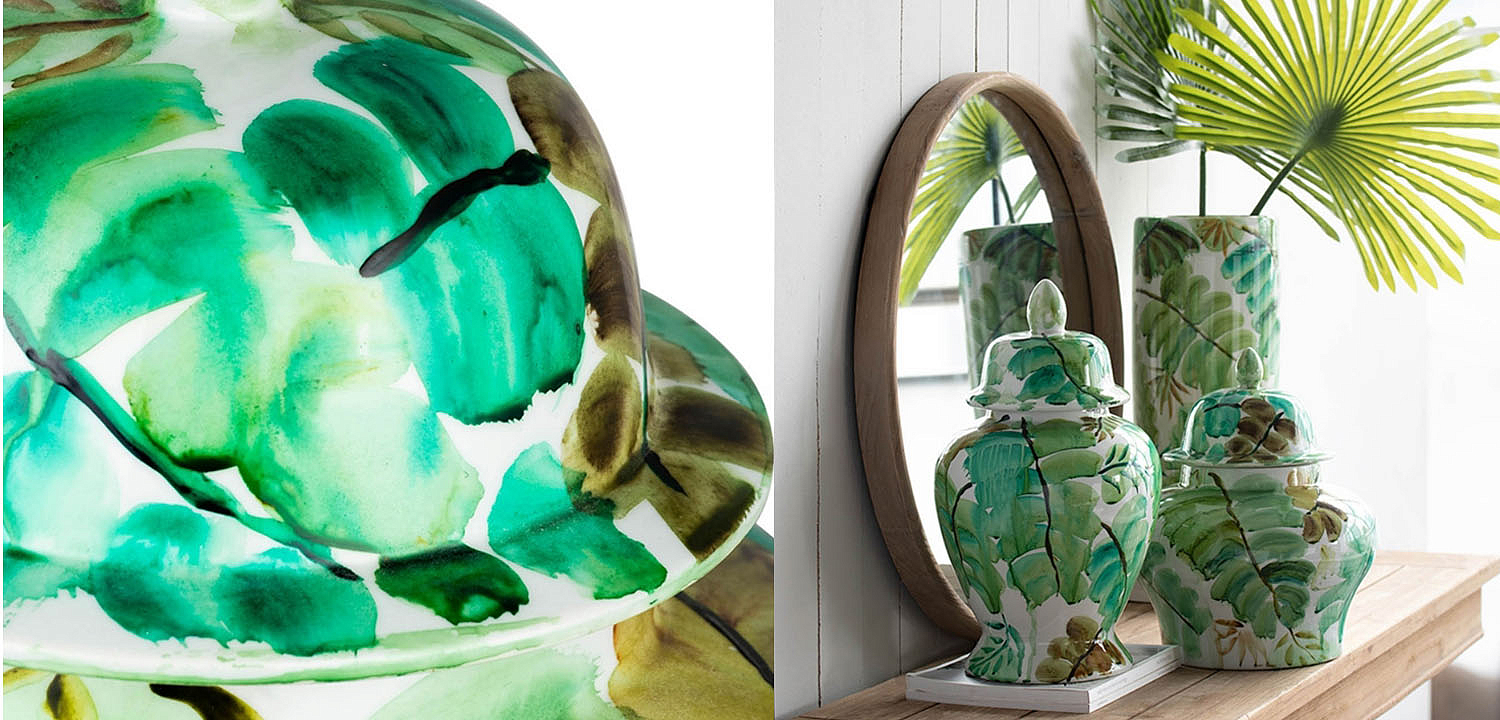 Ваза Vase Green Leaves II Ваза Vase Green Leaves II - Loft-Concept в Костроме
