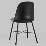 Стул из прочного пластика на металлическом основании Anora Black варинант исполнения - 5 | Loft Concept в Костроме