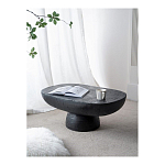 Столик кофейный черного цвета с овальной столешницей и круглым основанием Black Dalmen Table варинант исполнения - 3 | Loft Concept в Костроме