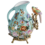Кувшин с птичкой и  цветочным рисунком Blue Garden варинант исполнения - 2 | Loft Concept в Костроме