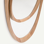 Ассиметричное зеркало в дубовой раме Infinity Symbol варинант исполнения - 3 | Loft Concept в Костроме