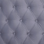 Кровать двуспальная серая с основанием из массива дерева с мягким изголовьем Velour Beds варинант исполнения - 4 | Loft Concept в Костроме