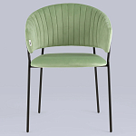 Стул в велюре фисташкового цвета Horizon варинант исполнения - 3 | Loft Concept в Костроме