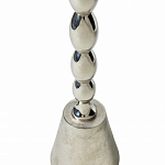 Кофейный столик с рельефной столешницей из металла Aplika Silver варинант исполнения - 5 | Loft Concept в Костроме