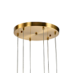 Подвесной светильник светодиодный с 6-ю белыми плафонами в виде цветов Flower Light Gold варинант исполнения - 2 | Loft Concept в Костроме