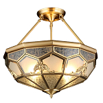 Люстра потолочная Leoni 2 в витражной технике варинант исполнения - 1 | Loft Concept в Костроме