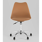 Офисный стул на металлическом основании EGGERY Brown пластик варинант исполнения - 5 | Loft Concept в Костроме