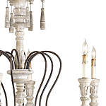 Люстра с состаренными резными элементами Graceful Profile варинант исполнения - 1 | Loft Concept в Костроме