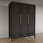 Большой Шкаф Primo Темный орех с 3 дверьми и 3 выдвижными ящиками варинант исполнения - 4 | Loft Concept в Костроме