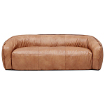 Трехместный диван с кожаной обивкой коричневый Coste Leather Sofa варинант исполнения - 1 | Loft Concept в Костроме