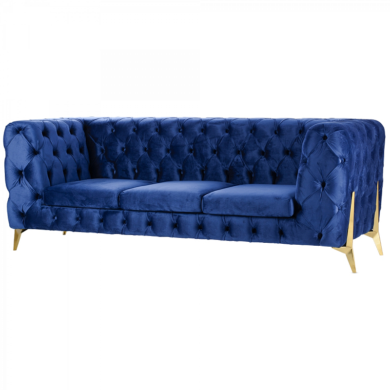 Диван Jasper Sofa Синий Латунь Диван Jasper Sofa Синий Латунь в Костроме | Loft Concept