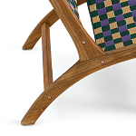 Кресло низкое из массива тика Barbados варинант исполнения - 5 | Loft Concept в Костроме