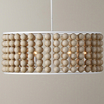Люстра в форме цилиндра с вставками из деревянных бусин Wooden Beads варинант исполнения - 7 | Loft Concept в Костроме