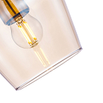 Подвесной светильник со стеклянным плафоном в форме бокала янтарного цвета Prestige варинант исполнения - 4 | Loft Concept в Костроме