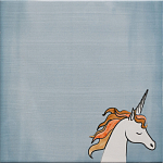 Плитка с узором Девочка единорог варинант исполнения - 5 | Loft Concept в Костроме