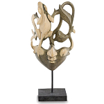 Маска ручной работы деревянная резная Lizard Mask варинант исполнения - 1 | Loft Concept в Костроме