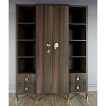 Большой шкаф с витриной Elsa Dreams Walnut варинант исполнения - 1 | Loft Concept в Костроме