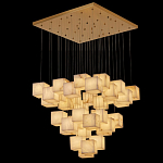 Люстра подвесная с квадратными плафонами из натурального камня Glowing Spheres варинант исполнения - 5 | Loft Concept в Костроме