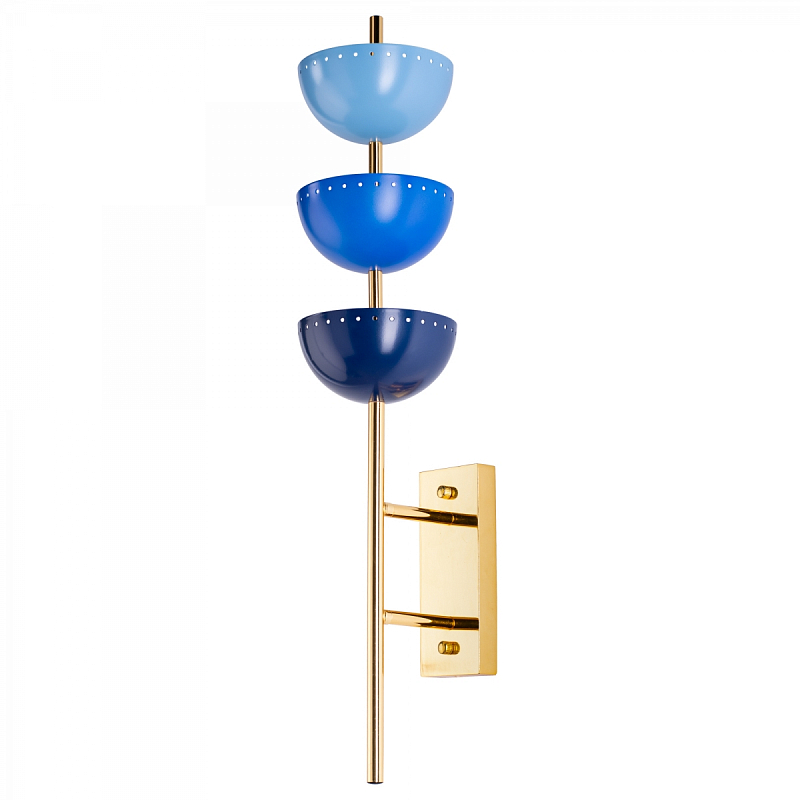 Бра LISBON SCONCE Blue Синий Глянцевое золото Голубой Бра LISBON SCONCE Blue Синий Глянцевое золото Голубой в Костроме | Loft Concept