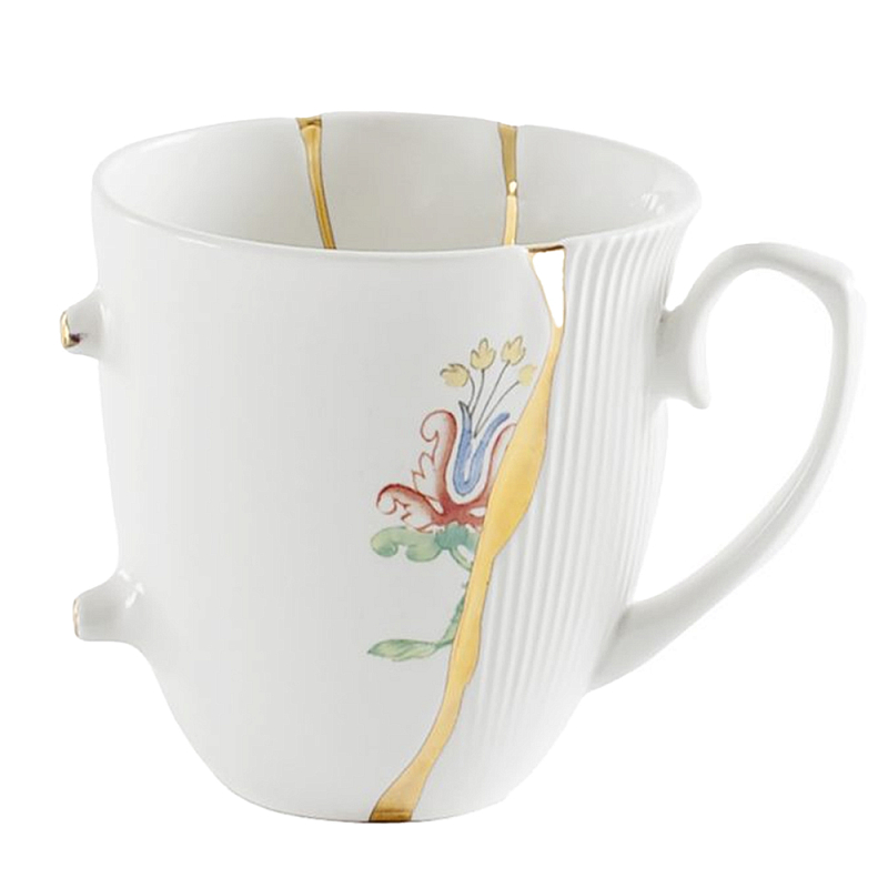 Кружка Seletti Kintsugi 2 Белый Золотой Мульти Кружка Seletti Kintsugi 2 Белый Золотой Мульти в Костроме | Loft Concept