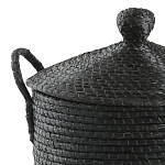 Корзина с крышкой из плетеной рисовой соломы Safiri Wicker Basket варинант исполнения - 2 | Loft Concept в Костроме