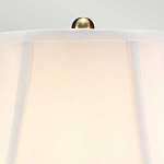 Настольная лампа с фарфоровым основанием с декоративным орнаментом и белым абажуром на темной круглой подставке Elstead Lighting варинант исполнения - 7 | Loft Concept в Костроме