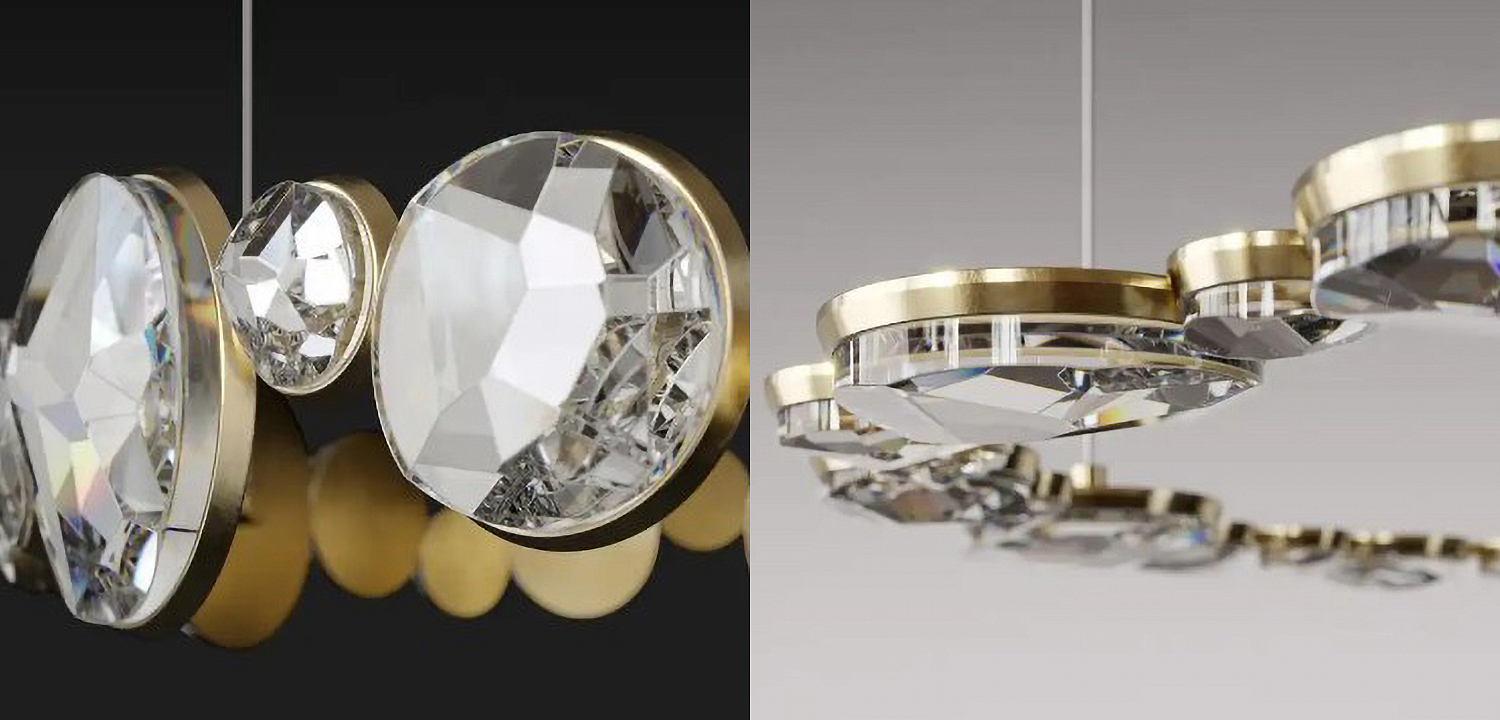 Люстра RING horizontal chandelier with crystals Люстра RING horizontal chandelier with crystals - Loft-Concept в Костроме