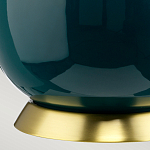 Настольная лампа с коническим дымчато-зелёным абажуром из искусственного шёлка Quintiesse варинант исполнения - 6 | Loft Concept в Костроме