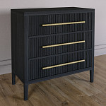 Комод Primo с 3 выдвижными ящиками Черный дуб варинант исполнения - 4 | Loft Concept в Костроме