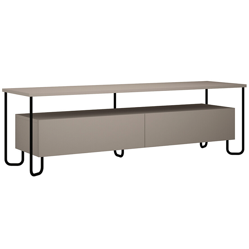 ТВ-тумба Lee Beige TV Stand Бежевый Черный ТВ-тумба Lee Beige TV Stand Бежевый Черный в Костроме | Loft Concept