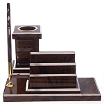 Настольный письменный набор из природного камня обсидиана Team leader варинант исполнения - 4 | Loft Concept в Костроме