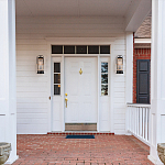 Настенный фонарь цилиндрической формы с рифленым стеклом в золотом каркасе на черном прямоугольном основании Eurofase варинант исполнения - 8 | Loft Concept в Костроме