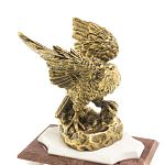 Часы настольные из натурального камня с декором в виде орла Eagle Stone Clock варинант исполнения - 3 | Loft Concept в Костроме