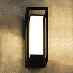 Уличный настенный светильник прямоугольный с чёрной рамкой Высота 35 см Geometric Glow варинант исполнения - 2 | Loft Concept в Костроме