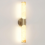 Бра с вытянутым цилиндрическим плафоном из белого алебастра на круглом основании Латунь Cryptocrystalline Stone варинант исполнения - 1 | Loft Concept в Костроме